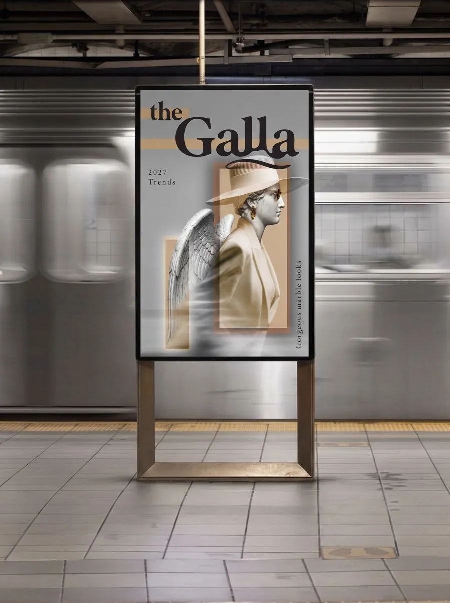 the Galla subway station poster