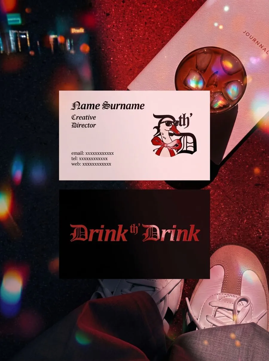 Drink th' Drink counter with barista goose