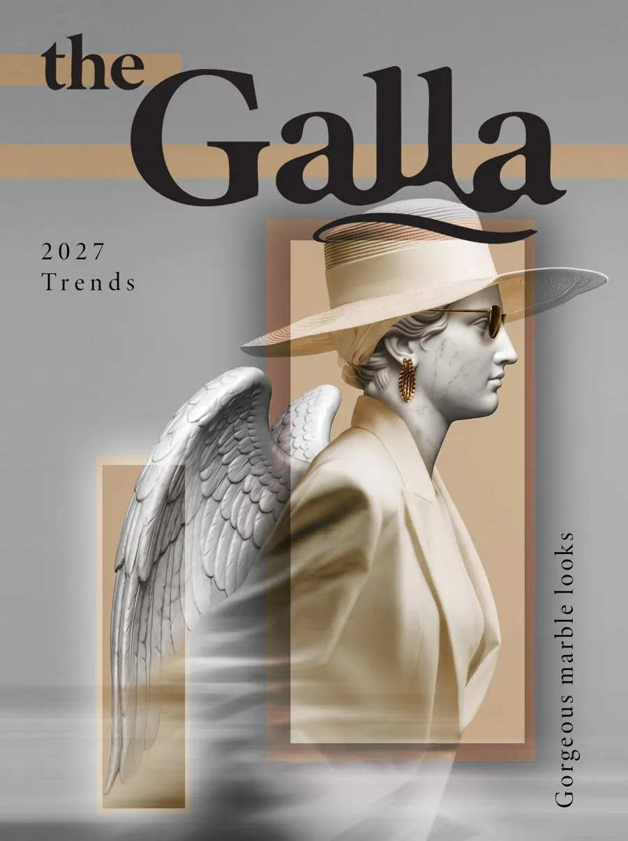 the Galla cover — angel in tan suit and hat